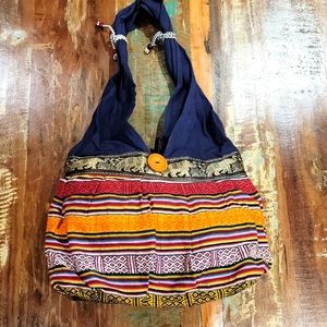 Elephant Embroidered Cloth Purse